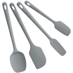 ChefAide 5 Pieces Silicone Spatula Set, Food Grade Rubber Spatula, Upgrade Strong Handle with Ergonomic Grip, Heat Resistant Up to 600°F for Nonstick Cookware, Cooking