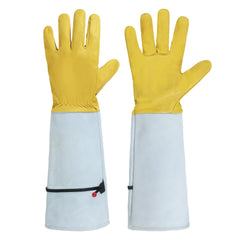 HANDLANDY Rose Pruning Gloves for Men & Women, Long Thorn Proof Gardening Gloves, Breathable Pigskin Leather Gauntlet, Best Garden Gifts & Tools for Gardener