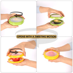 Winb Set of 4 Reusable Fruit and Veggie Savers - Ideal for Avocados, Tomatoes, Apples, Garlic, Onions, and More