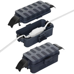 Flemoon Large Outdoor Electrical Box (12.5 x 8.5 x 5 inch), IP54 Waterproof Extension Cord Cover Weatherproof, Protect Outlet, Plug, Socket, Timer, Power Strip, Holiday Light Decoration, Black