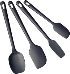 ChefAide 5 Pieces Silicone Spatula Set, Food Grade Rubber Spatula, Upgrade Strong Handle with Ergonomic Grip, Heat Resistant Up to 600°F for Nonstick Cookware, Cooking