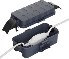 Flemoon Large Outdoor Electrical Box (12.5 x 8.5 x 5 inch), IP54 Waterproof Extension Cord Cover Weatherproof, Protect Outlet, Plug, Socket, Timer, Power Strip, Holiday Light Decoration, Black
