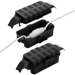 Flemoon Large Outdoor Electrical Box (12.5 x 8.5 x 5 inch), IP54 Waterproof Extension Cord Cover Weatherproof, Protect Outlet, Plug, Socket, Timer, Power Strip, Holiday Light Decoration, Black