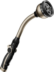 RESTMO Watering Wand Heavy Duty, Metal Garden Hose Wand with 10 Spray Patterns, 15-Inch Long Hose Nozzle Sprayer with Thumb Flow Control, Ideal to Water Hanging Baskets and Shrubs