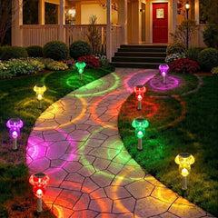 Benany Solar Lights Outdoor, 8 Pack Mushroom Lights Outside Waterproof, Solar Powered LED Lighting for Garden, Yard, Landscape, Path, Pathway, Lawn, Walkway, Driveway, Backyard Decor (Warm White)
