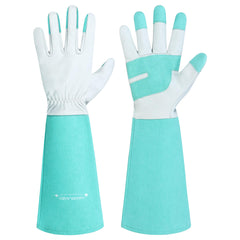 HANDLANDY Rose Pruning Gloves for Men & Women, Long Thorn Proof Gardening Gloves, Breathable Pigskin Leather Gauntlet, Best Garden Gifts & Tools for Gardener