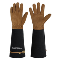 HANDLANDY Rose Pruning Gloves for Men & Women, Long Thorn Proof Gardening Gloves, Breathable Pigskin Leather Gauntlet, Best Garden Gifts & Tools for Gardener