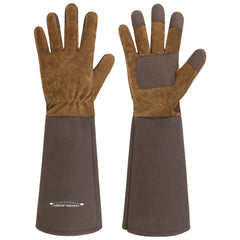 HANDLANDY Rose Pruning Gloves for Men & Women, Long Thorn Proof Gardening Gloves, Breathable Pigskin Leather Gauntlet, Best Garden Gifts & Tools for Gardener