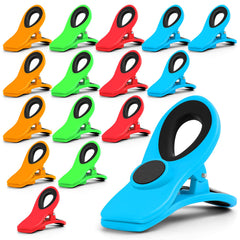 Jetmore 12 Pack Chip Clips Bag Clips, Magnetic Bag Clip for Food Storage Heavy Duty, Plastic Food Clip for Chips, Snack, Kitchen, Refrigerator, Garden, Sewing, Fabric, Clothes Pins