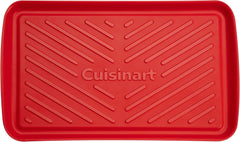 Cuisinart Grilling Prep & Serve Trays, 17x10.5 inch BBQ Tray Safe for Food Handling, 2 Dishwasher Safe Nesting Trays Black & Red, Perfect Grilling Accessories for Cooked & Raw Meat, Fits 6 Burgers