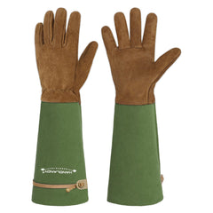 HANDLANDY Rose Pruning Gloves for Men & Women, Long Thorn Proof Gardening Gloves, Breathable Pigskin Leather Gauntlet, Best Garden Gifts & Tools for Gardener