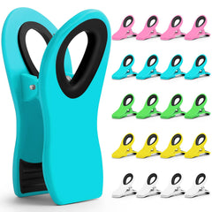 Jetmore 12 Pack Chip Clips Bag Clips, Magnetic Bag Clip for Food Storage Heavy Duty, Plastic Food Clip for Chips, Snack, Kitchen, Refrigerator, Garden, Sewing, Fabric, Clothes Pins