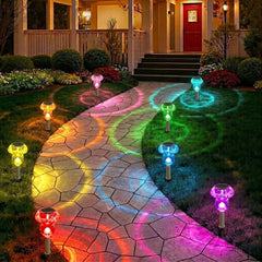 Benany Solar Lights Outdoor, 8 Pack Mushroom Lights Outside Waterproof, Solar Powered LED Lighting for Garden, Yard, Landscape, Path, Pathway, Lawn, Walkway, Driveway, Backyard Decor (Warm White)