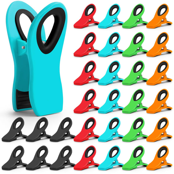 Jetmore 12 Pack Chip Clips Bag Clips, Magnetic Bag Clip for Food Storage Heavy Duty, Plastic Food Clip for Chips, Snack, Kitchen, Refrigerator, Garden, Sewing, Fabric, Clothes Pins