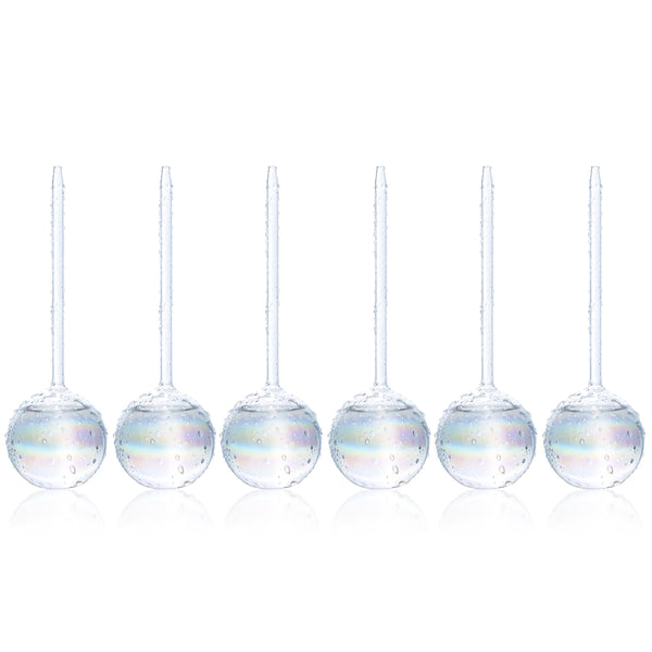 Plant Watering Globes Set of 6 - Small Glass Self Watering Bulbs Up to 5 Days of Irrigation - for Indoor & Outdoor Plants - Multicolor, Automatic, Glass Watering Bulbs for Daily Use, Watering Devices