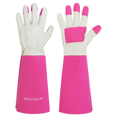 HANDLANDY Rose Pruning Gloves for Men & Women, Long Thorn Proof Gardening Gloves, Breathable Pigskin Leather Gauntlet, Best Garden Gifts & Tools for Gardener