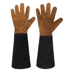 HANDLANDY Rose Pruning Gloves for Men & Women, Long Thorn Proof Gardening Gloves, Breathable Pigskin Leather Gauntlet, Best Garden Gifts & Tools for Gardener
