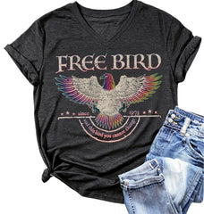 Women Vintage Rock Band Shirts Country Music Shirts Graphic Tees Concert Outfit Short Sleeve Tops