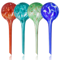 Plant Watering Globes Set of 6 - Small Glass Self Watering Bulbs Up to 5 Days of Irrigation - for Indoor & Outdoor Plants - Multicolor, Automatic, Glass Watering Bulbs for Daily Use, Watering Devices