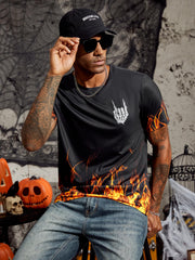 Hardaddy Men's Casual Tie Dye T-Shirts Short Sleeve Round Neck Graphic Tee Rock Band Tee Shirts