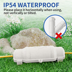 2 Pack Outdoor Extension Cord Safety Cover with Waterproof Seal IP54 Water-Resistant, Weatherproof Electrical Connection Box with 2 Latches, Plug, Socket, Holiday Decoration Light, Black