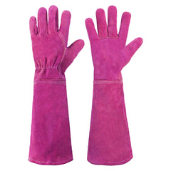 HANDLANDY Rose Pruning Gloves for Men & Women, Long Thorn Proof Gardening Gloves, Breathable Pigskin Leather Gauntlet, Best Garden Gifts & Tools for Gardener