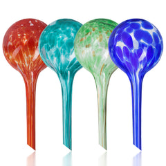 Plant Watering Globes Set of 6 - Small Glass Self Watering Bulbs Up to 5 Days of Irrigation - for Indoor & Outdoor Plants - Multicolor, Automatic, Glass Watering Bulbs for Daily Use, Watering Devices