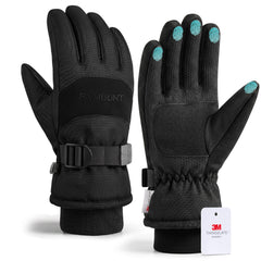 rivmount Winter Waterproof Ski Snow Warm Gloves for Women Men, Windproof Cold Weather Thermal with Touchscreen Fingers, for Running Driving Cycling Hiking Biking Outdoor Sports Daily Work