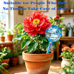 MOONSOUND Self Watering Globes for Plants - 10pcs Automatic Watering Bulbs for Indoor & Outdoor Potted Plants, Vacation Plant Care, Water Conservation Device