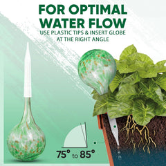 Plant Watering Globes Set of 6 - Small Glass Self Watering Bulbs Up to 5 Days of Irrigation - for Indoor & Outdoor Plants - Multicolor, Automatic, Glass Watering Bulbs for Daily Use, Watering Devices