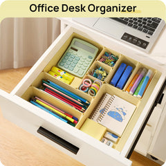 Vtopmart 25 PCS Clear Plastic Drawer Organizers Set, 4-Size Versatile Bathroom and Vanity Drawer Organizer Trays, Storage Bins for Makeup, Bedroom, Kitchen Gadgets Utensils and Office