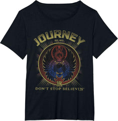 Journey Gold Don't Stop Believin' Scarab Logo Vintage Band T-Shirt