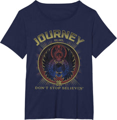 Journey Gold Don't Stop Believin' Scarab Logo Vintage Band T-Shirt