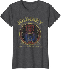 Journey Gold Don't Stop Believin' Scarab Logo Vintage Band T-Shirt