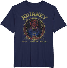 Journey Gold Don't Stop Believin' Scarab Logo Vintage Band T-Shirt
