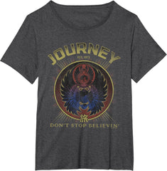 Journey Gold Don't Stop Believin' Scarab Logo Vintage Band T-Shirt